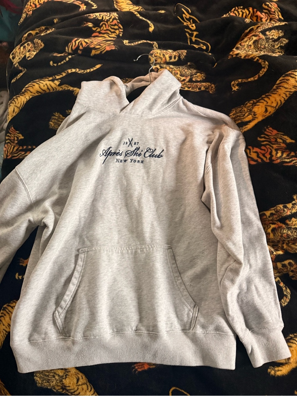 Aprés Ski Club New York Light Gray Pullover Hoodie